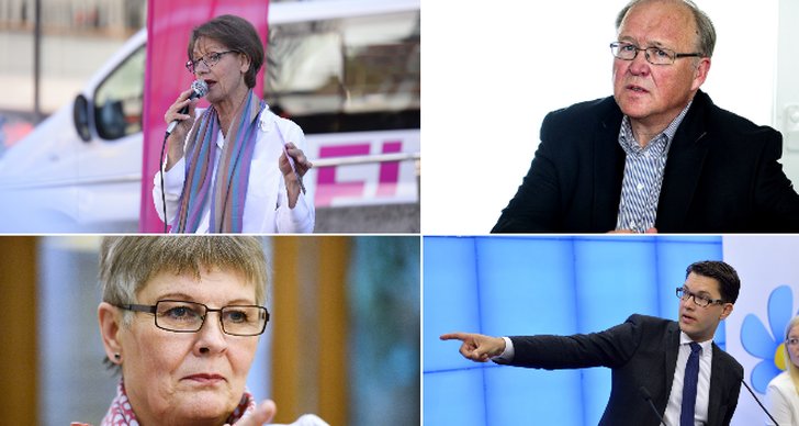 Stefan Löfven, Fredrik Reinfeldt, Mona Sahlin, Annie Lööf, Politik, Gudrun Schyman